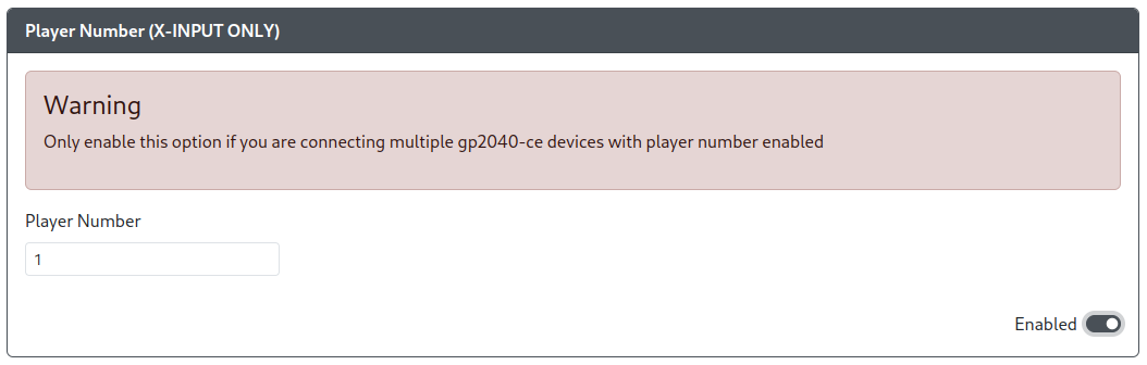 GP2040-CE Configurator - Player Number