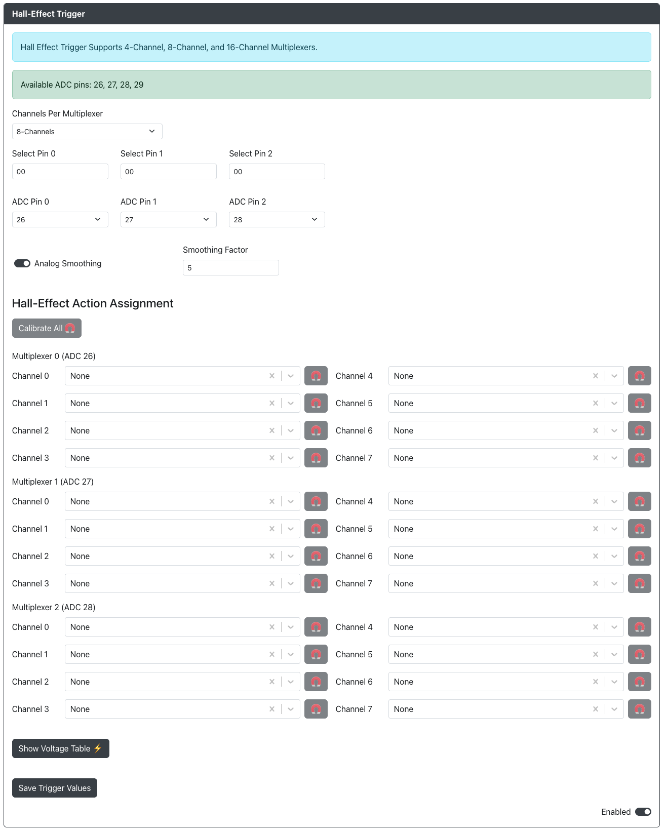 GP2040-CE Configurator - Add-Ons Analog