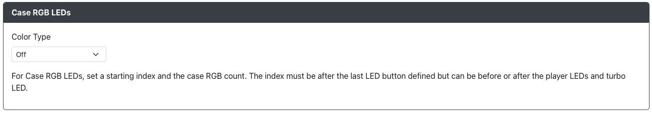 GP2040-CE Configurator - RGB Case LEDs